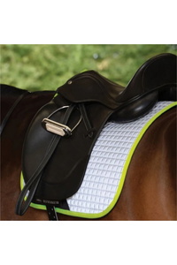 Weatherbeeta Reflective Prime Dressage Saddle Pad 1007118 - Silver Yellow